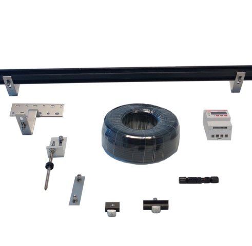 1480734-3 Solar cell package with 8 kW Hybrid inverter, Suntech 420W all-black panels and mounting accessories