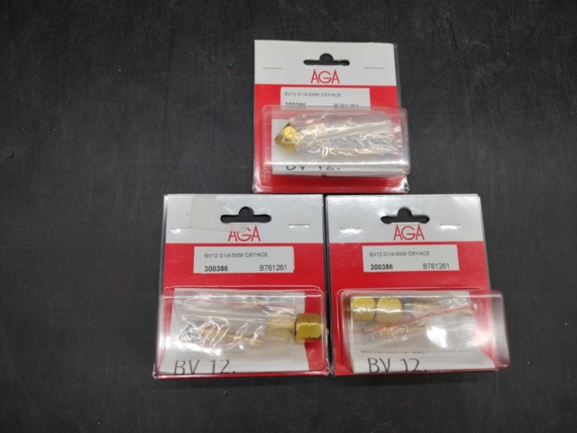 1480351-2 Backventil, 3 st - AGA, BV12 G1/4-5 mm oxy/ace