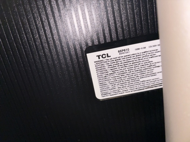 1469062-4 Smart TV 65" on floor stand - TCL