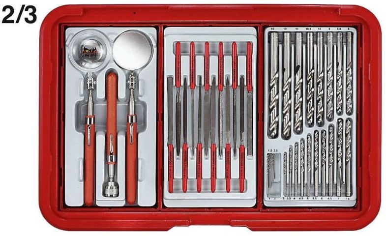 1481231-5 Service case with tools – Teng Tools, 232 pieces, SC02, tool set in hard case