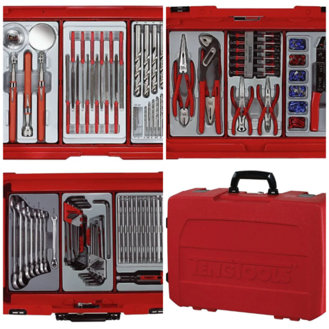 1481233-1 Serviceväska med verktyg – Teng Tools, 232 delar,  SC02, verktygssats i hårdväska