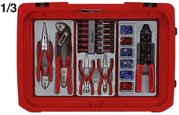 1481233-6 Serviceväska med verktyg – Teng Tools, 232 delar,  SC02, verktygssats i hårdväska