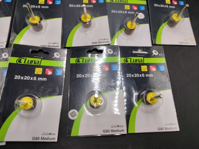 1480388-3 Lamellslipstift, 14 st -  Luna Tools, 20x20x6 mm, G80 medium