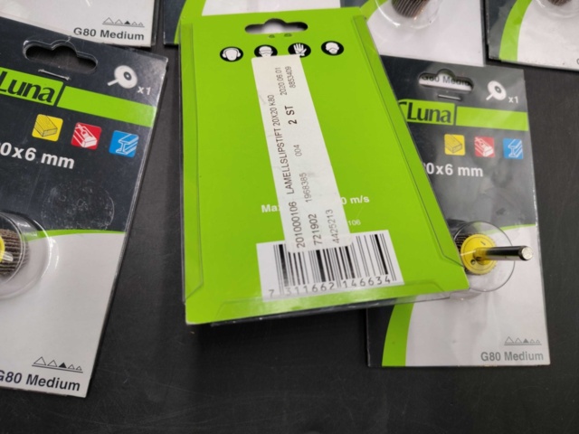 1480388-4 Lamellslipstift, 14 st -  Luna Tools, 20x20x6 mm, G80 medium