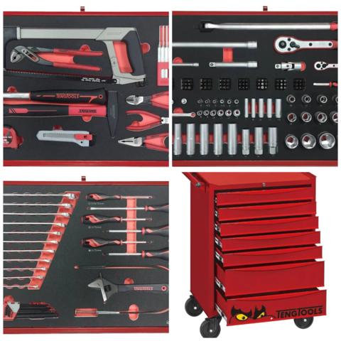 1481237-1 Tool Trolley - Teng Tools, 179 pieces, TCMME179, EVA interior
