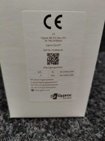 1480807-5 Ca 6000 st Gipsskruv Gyproc QSTR 41 Quick 3,9x41mm