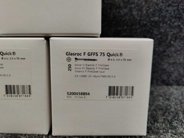 1480894-2 Approximately 2500 plasterboard screws Glasroc F GFFS 75 Quick 3.9x75mm