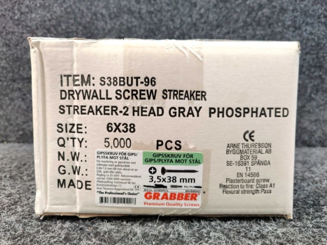 1481034-2 Approximately 5000 pcs. Drywall Screw Grabber 3.5x38mm