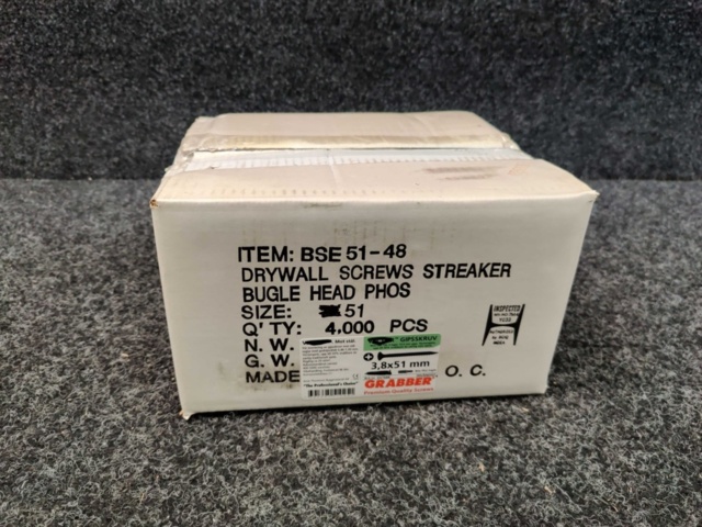 1481071-2 About 4000 plasterboard screws Grabber 3.8x51mm