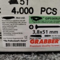 1481071-4 About 4000 plasterboard screws Grabber 3.8x51mm