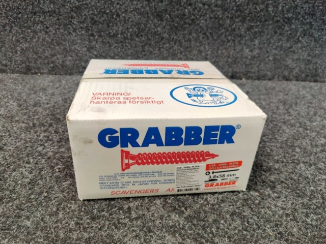 1481081-2 About 4000 OSB, chipboard, plyfa & plinth screws Grabber 3.8x58mm