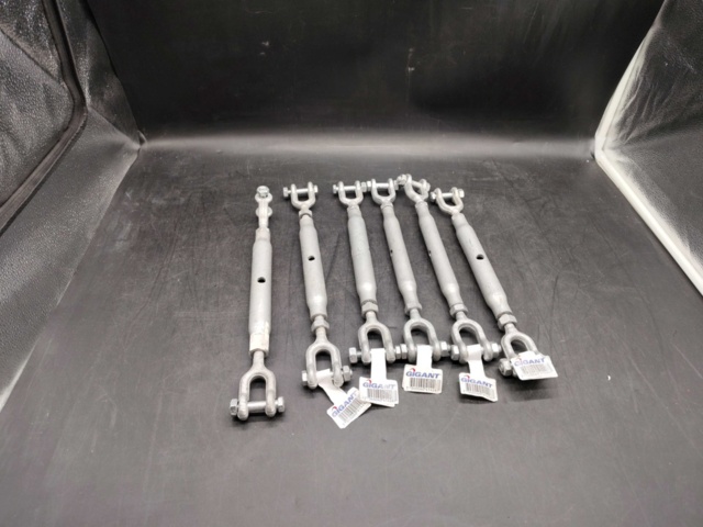 1480399-1 Sträckskruvar, 6 st – Gigant, klyka/klyka, varmgalvaniserade