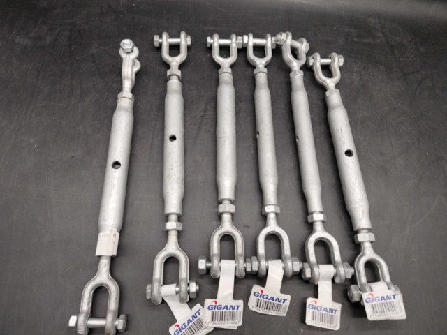 1480399-2 Sträckskruvar, 6 st – Gigant, klyka/klyka, varmgalvaniserade