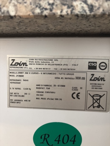 1444958-6 Refrigerated delicatessen counter – Zoin JINNY 200 V Curvo