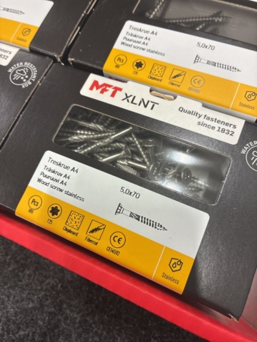 1481460-4 800 pcs Wood screws MFT 5.0x70mm stainless steel