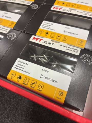 1481469-4 800 pcs Wood screws MFT 5.0x60mm stainless steel