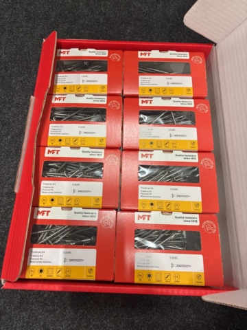 1481473-3 800 pcs Wood screws MFT 5.0x90mm stainless steel