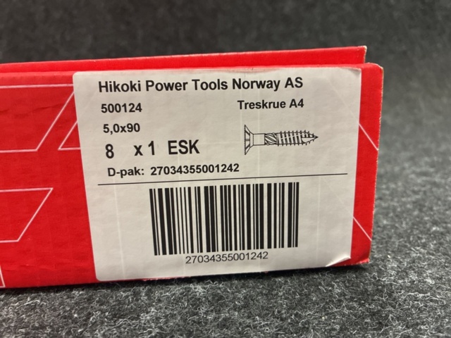 1481475-2 800 st Träskruv MFT 5,0x90mm rostfri