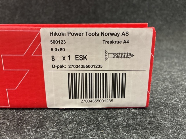 1481481-2 800 pcs Wood screws MFT 5.0x80mm stainless steel