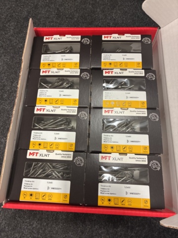 1481485-3 800 pcs Wood screws MFT 5.0x80mm stainless steel