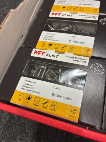 1481497-4 1600 pcs Wood screws MFT 5.0x50mm stainless steel