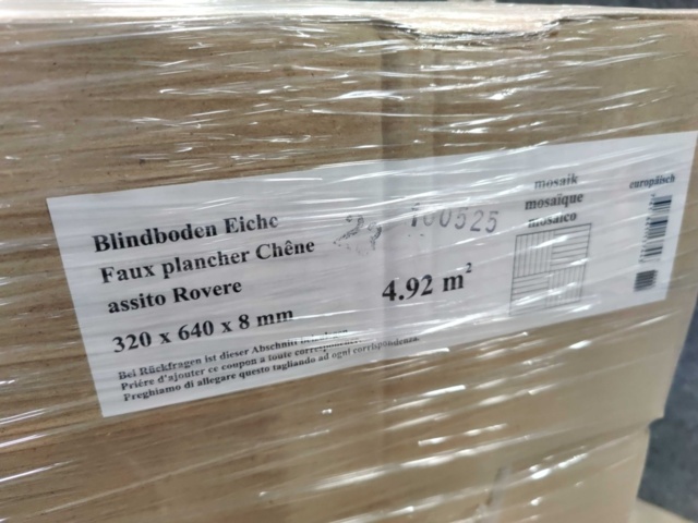 1481618-7 Massiv Ekmosaikparkett Exportdrvo 640x320x8 mm (ca 177,12 kvm