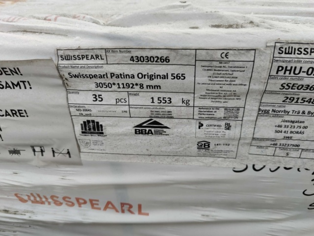 1094740-8 70 st Swisspearl Patina 565 8x1192x3050 mm