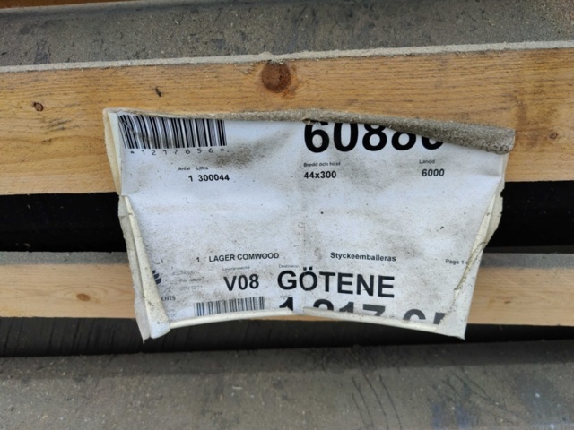 1094743-4 6 st Limträstolpar 12-kantig Martinsons Comwood