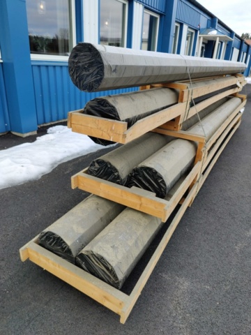 1094743-5 6 st Limträstolpar 12-kantig Martinsons Comwood