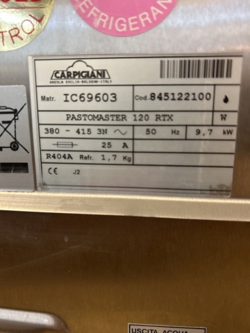 1470213-7 Professionell pastöriseringsmaskin - Pastomaster 120 RTX