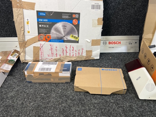 1481666-3 Sänksågskena, Sågklinga, duschblandare, spolknapp m.m.