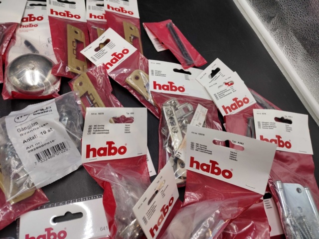 1480424-5 Fittings, one lot - Habo, door fittings, lock housings, hinges