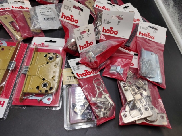 1480424-6 Fittings, one lot - Habo, door fittings, lock housings, hinges