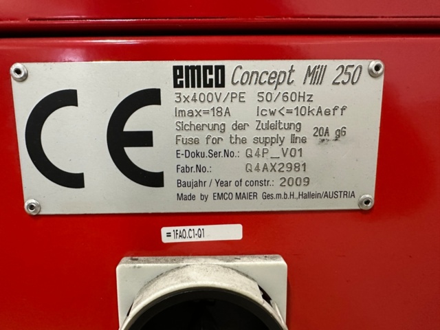 1430322-12 VMC Emco Concept Mill 250
