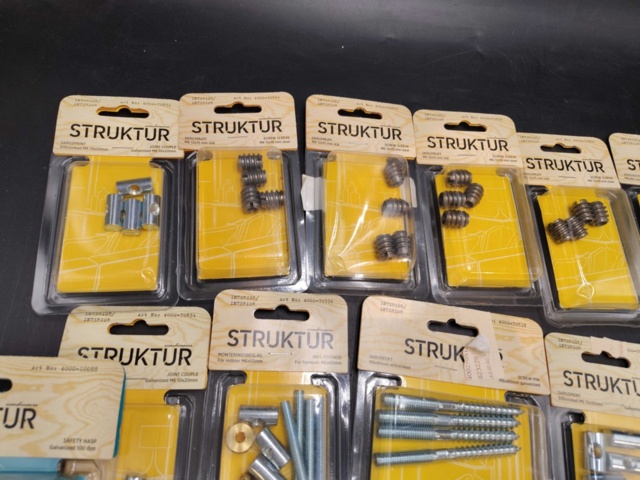 1480426-3 Construction fittings, mixed lot – Scandinavia Structure, furniture fittings, screw joints