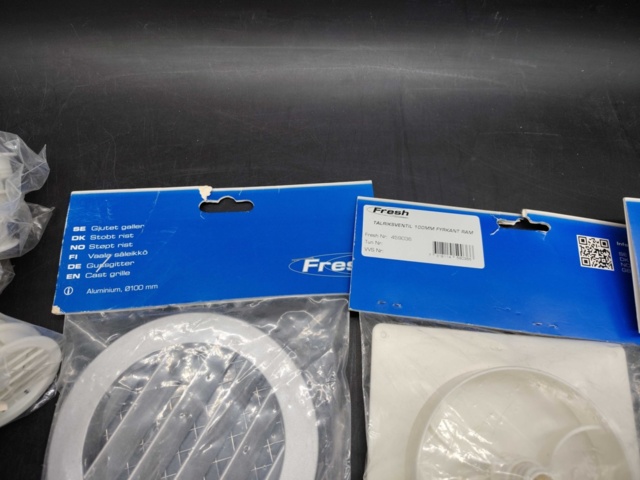 1480430-7 Ventilation details, lot, Fresh – valves, grilles, hose clamps