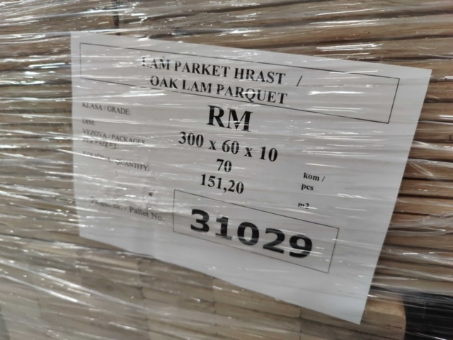 1481615-9 Massiv Fiskbens-/enstavsparkett Ek Bjelin Rustic 300x60x10 mm (ca 151,20 kvm)