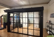 1410955 Conservatory with aluminum frame and glass sections - Display example.