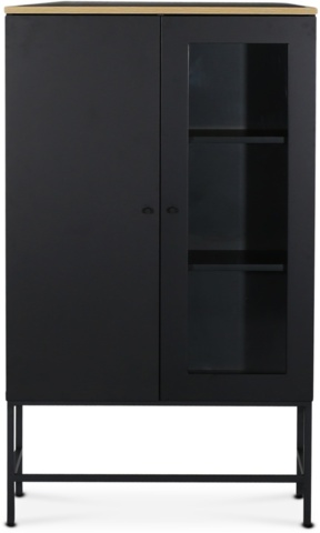 1481911-6 Edge cabinet in black high-pressure laminate (HPL)