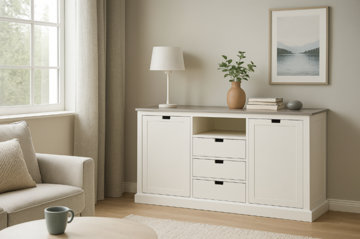 1481917-1 Fårö sideboard - White/Grey