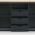 1481919-2 Fårö sideboard - Black / Oiled oak