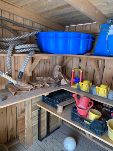 1482006-2 Toys and objects in storage in the yard