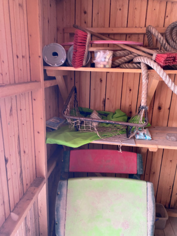 1482006-1 Toys and objects in storage in the yard