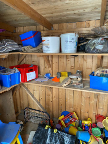 1482006-10 Toys and objects in storage in the yard