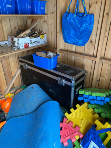 1482006-14 Toys and objects in storage in the yard