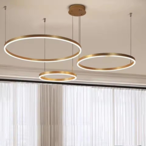 1482008-2 LED PENDANT – CIRCLES 100 | Stor modern LED-taklampa med fjärrkontroll och dimning - Fri frakt