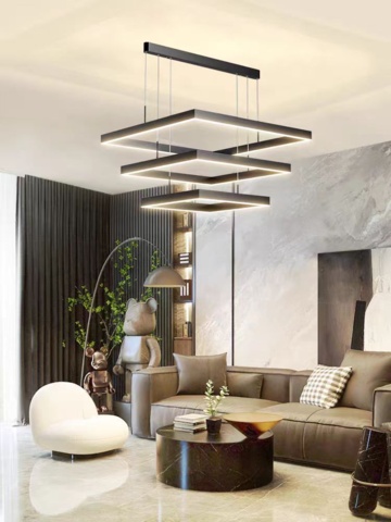 1482012-2 LED PENDANT – SQUARES 80 XL | Stor designlampa med tre LED-nivåer och fjärrkontroll - Fri frakt