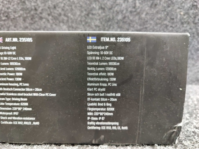 1428276-2 LED-extraljus 9" Award