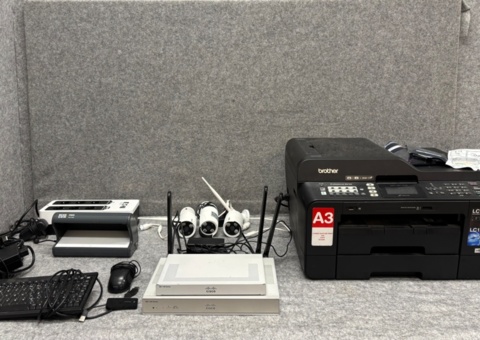 Collection of cash register and electronic components