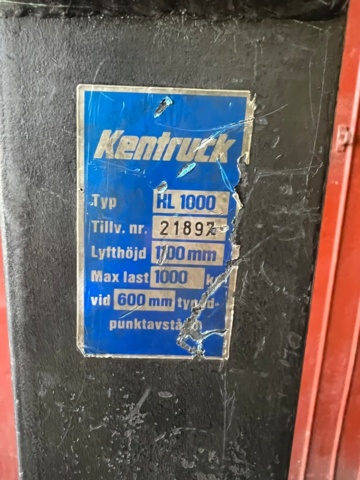 1426507-3 Höglyftande palldragare Kentruck KL 1000